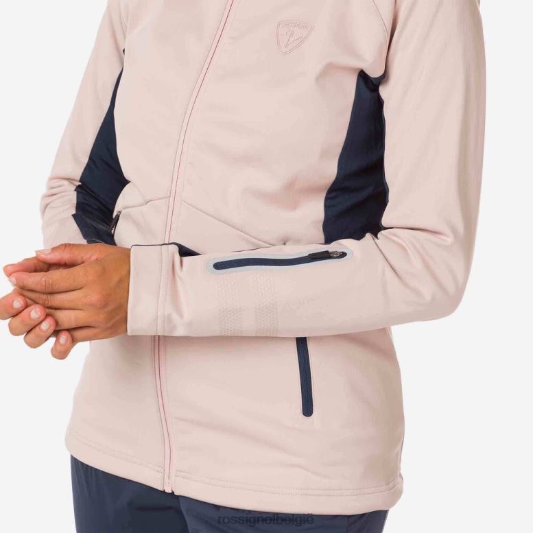 vrouwen softshell-jas poederroze toppen Rossignol NF00D905