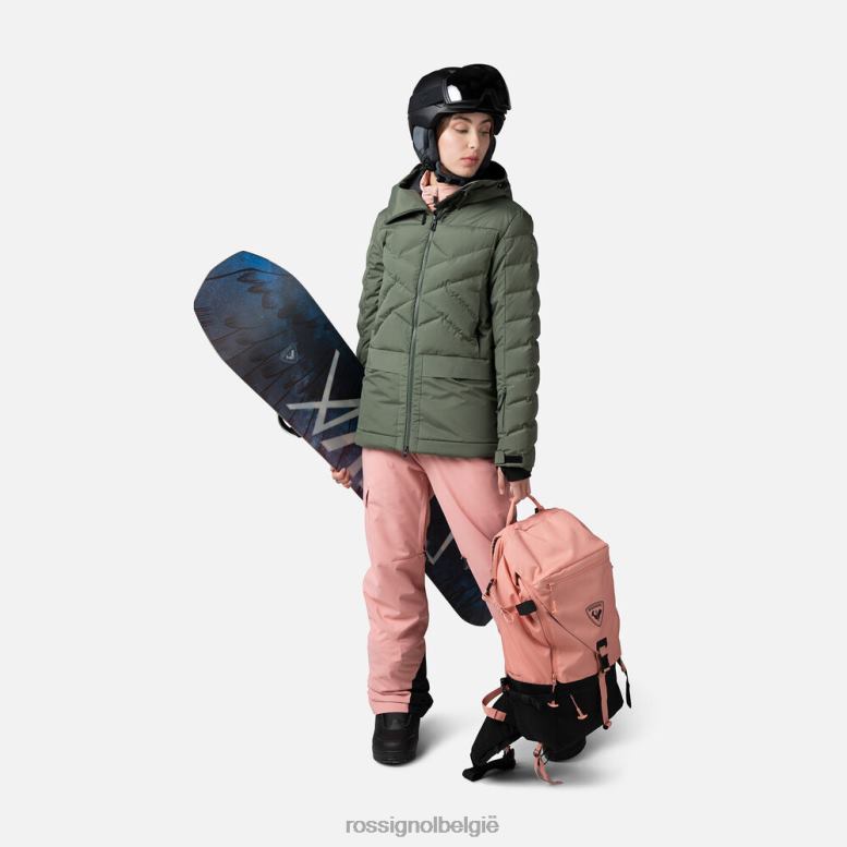 vrouwen gezwollen skiparka ebbenhoutgroen toppen Rossignol NF00D1037