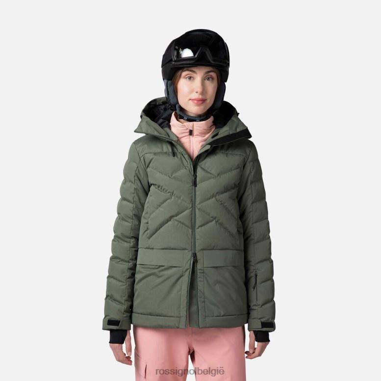 vrouwen gezwollen skiparka ebbenhoutgroen toppen Rossignol NF00D1037