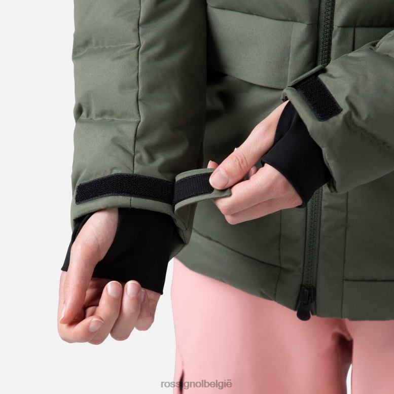 vrouwen gezwollen skiparka ebbenhoutgroen toppen Rossignol NF00D1037