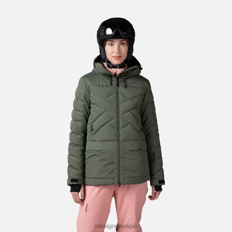 vrouwen gezwollen skiparka ebbenhoutgroen toppen Rossignol NF00D1037