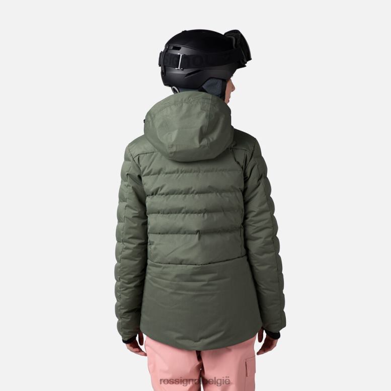 vrouwen gezwollen skiparka ebbenhoutgroen toppen Rossignol NF00D1037