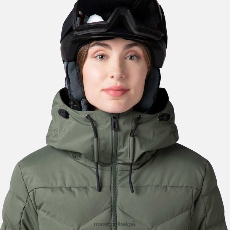 vrouwen gezwollen skiparka ebbenhoutgroen toppen Rossignol NF00D1037