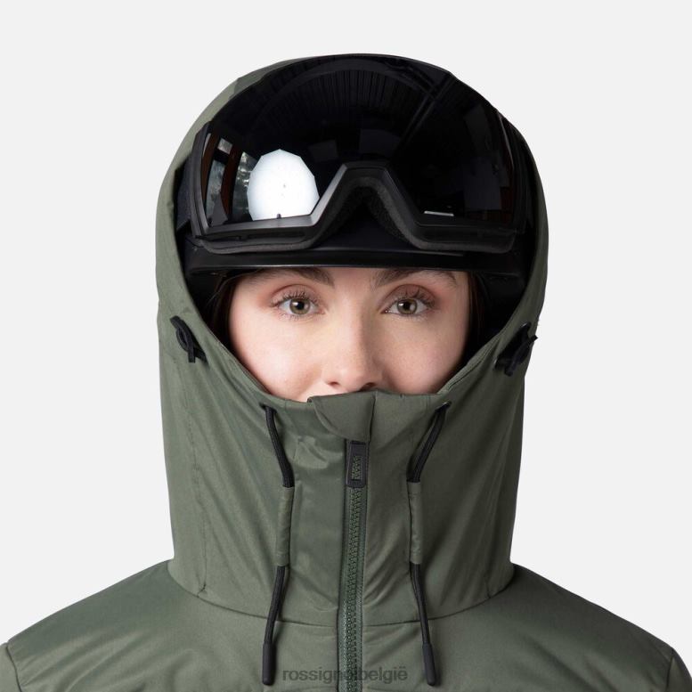 vrouwen gezwollen skiparka ebbenhoutgroen toppen Rossignol NF00D1037