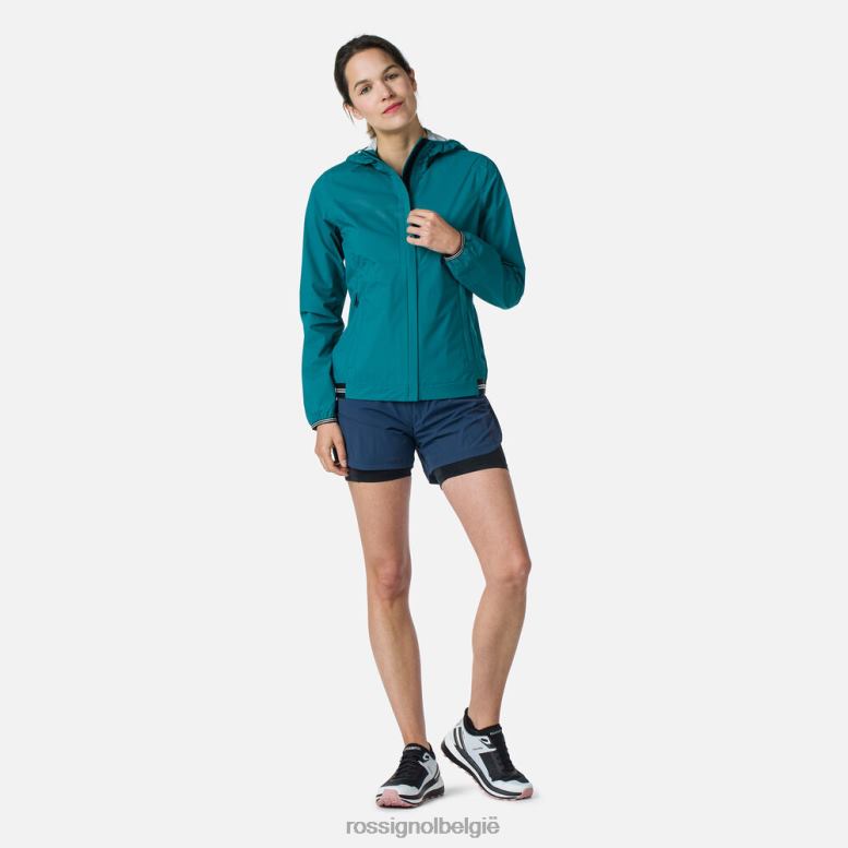 vrouwen lichtgewicht regenjack donkersmaragd toppen Rossignol NF00D1077