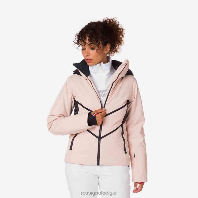 vrouwen Reageer merino ski-jas poederroze toppen Rossignol NF00D1081