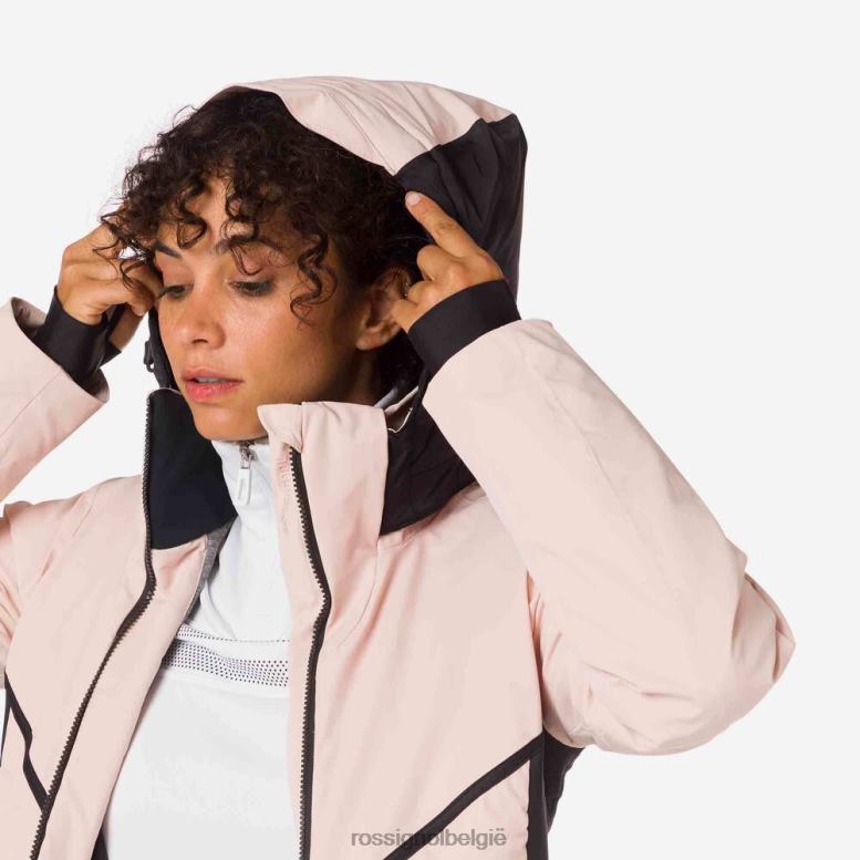 vrouwen Reageer merino ski-jas poederroze toppen Rossignol NF00D1081