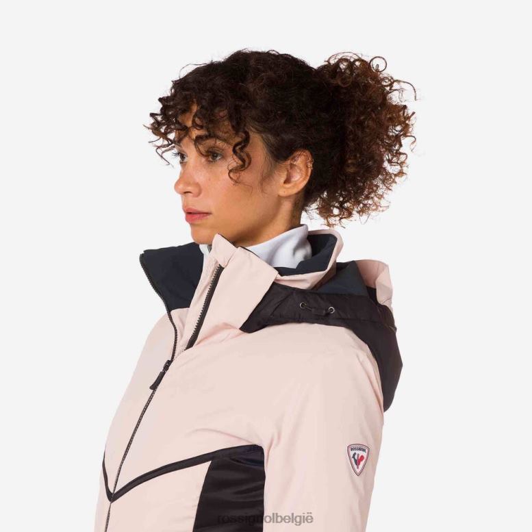 vrouwen Reageer merino ski-jas poederroze toppen Rossignol NF00D1081
