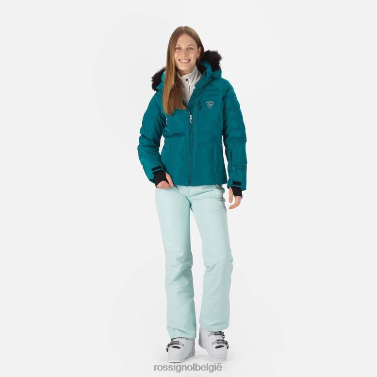 vrouwen rapide parelmoer ski-jas donkere smaragd toppen Rossignol NF00D788