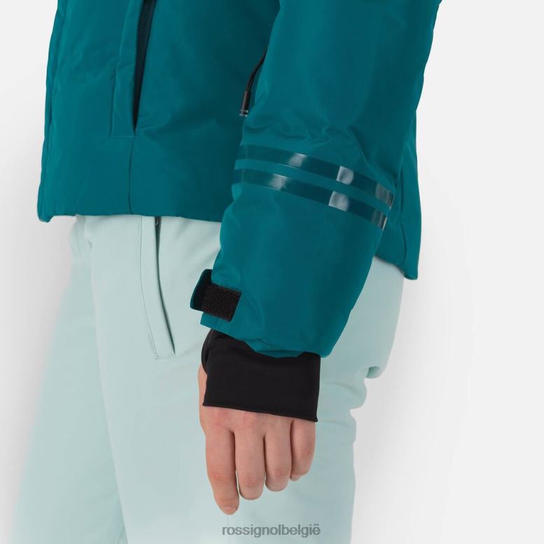 vrouwen rapide parelmoer ski-jas donkere smaragd toppen Rossignol NF00D788