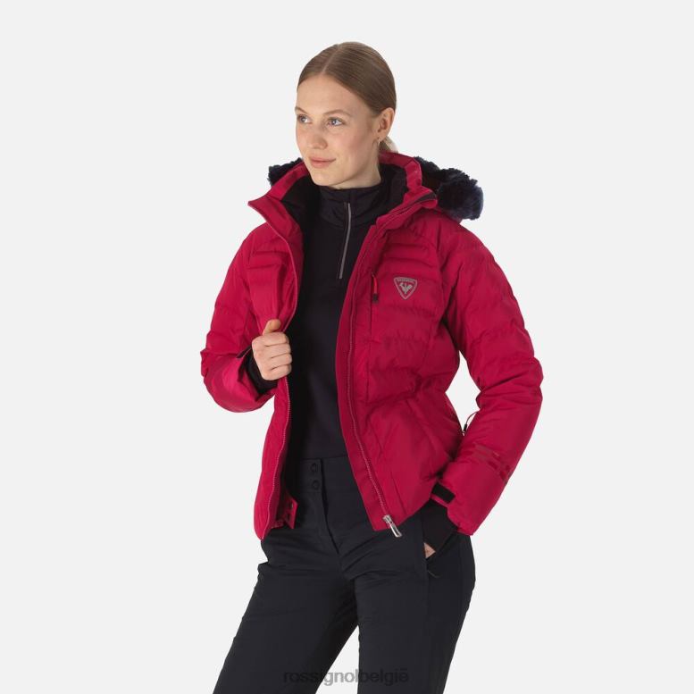 vrouwen rapide parelmoer ski-jas kers toppen Rossignol NF00D1011