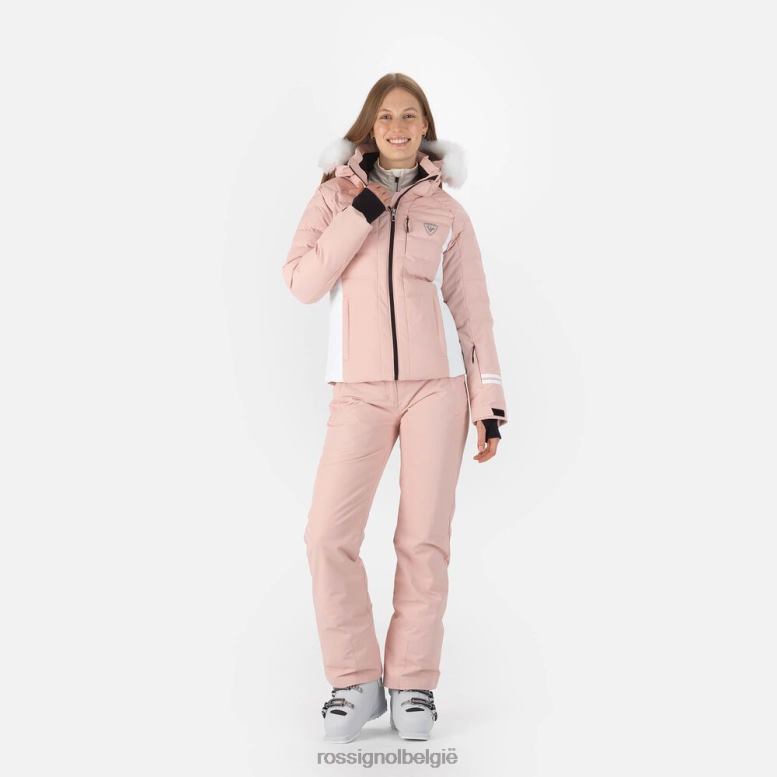 vrouwen rapide ski-jas poederroze toppen Rossignol NF00D1113