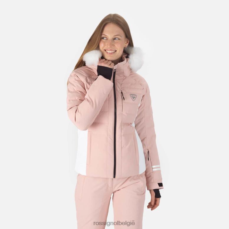 vrouwen rapide ski-jas poederroze toppen Rossignol NF00D1113