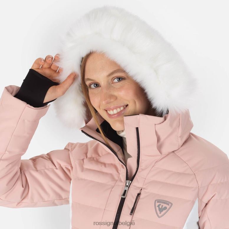 vrouwen rapide ski-jas poederroze toppen Rossignol NF00D1113