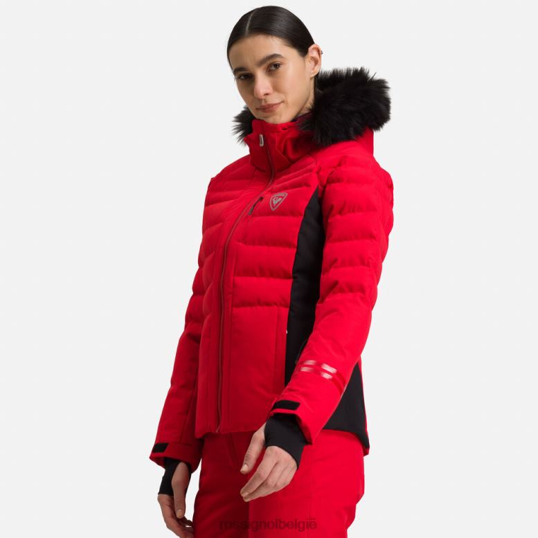 vrouwen rapide ski-jas sportrood toppen Rossignol NF00D796