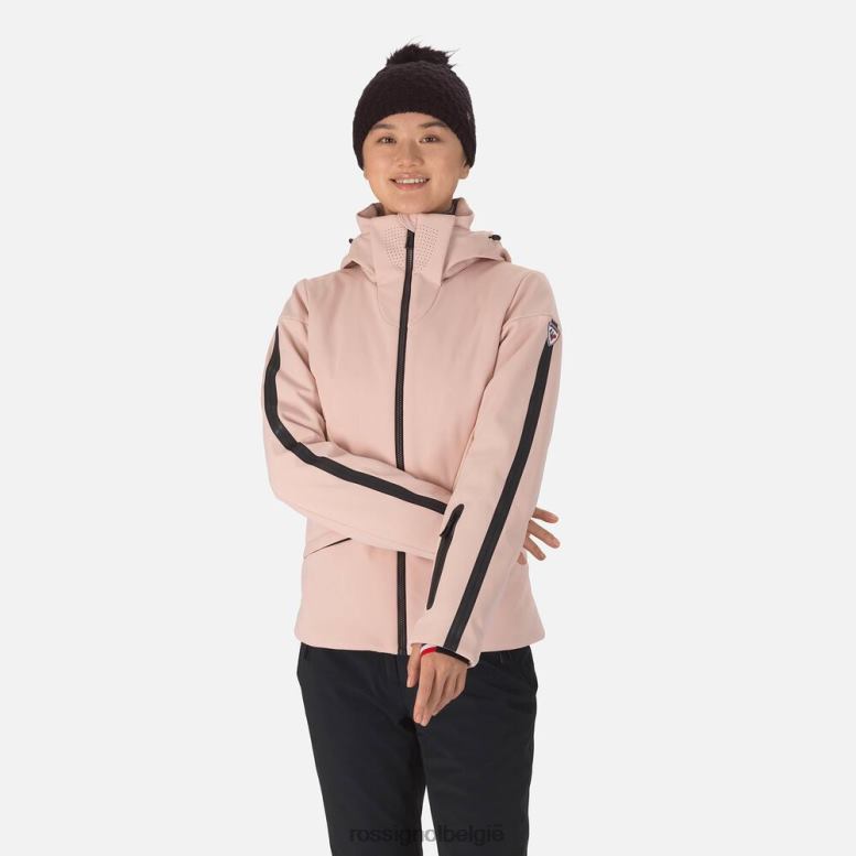 vrouwen softshell platte ski-jas poeder roze toppen Rossignol NF00D799