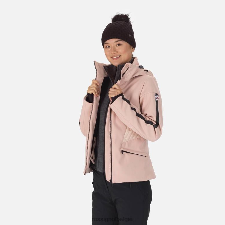 vrouwen softshell platte ski-jas poeder roze toppen Rossignol NF00D799