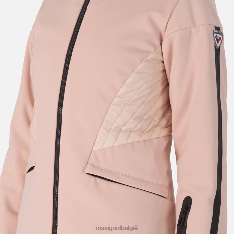 vrouwen softshell platte ski-jas poeder roze toppen Rossignol NF00D799