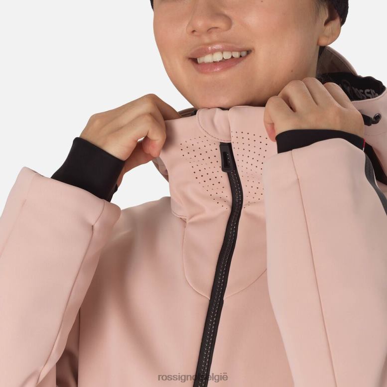 vrouwen softshell platte ski-jas poeder roze toppen Rossignol NF00D799