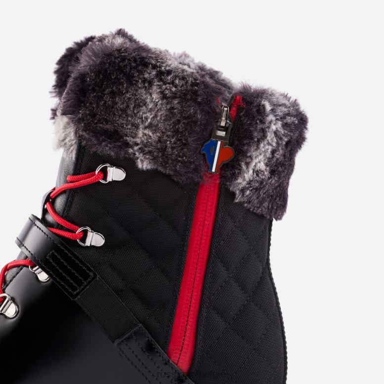 vrouwen Megeve-laarzen uit 1907 glanzendzwart schoenen Rossignol NF00D767