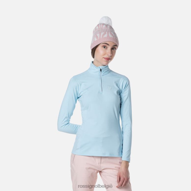 vrouwen Klassiek basislaagtopje met halve rits gletsjer toppen Rossignol NF00D1058