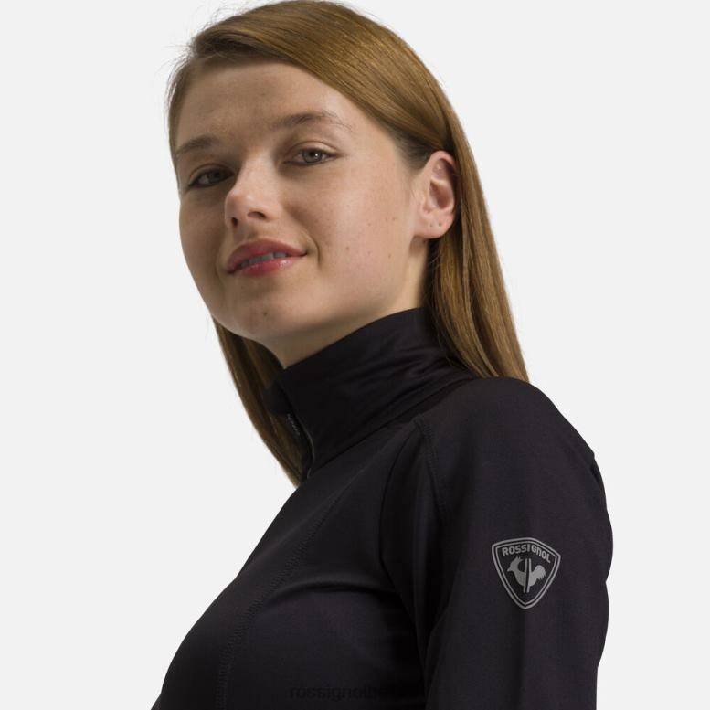 vrouwen klassieke 1/2 ritslaag zwart toppen Rossignol NF00D724