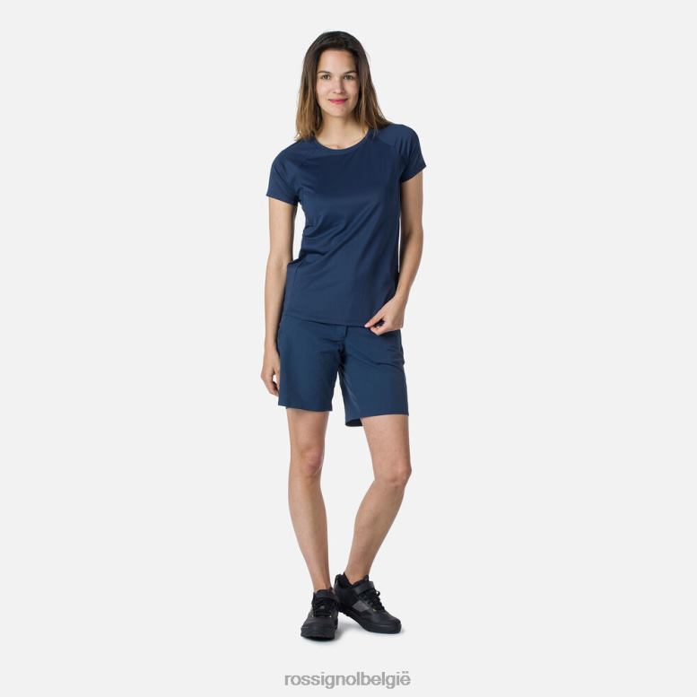 vrouwen Relaxte pasvorm van jersey met korte mouwen donker marine toppen Rossignol NF00D853