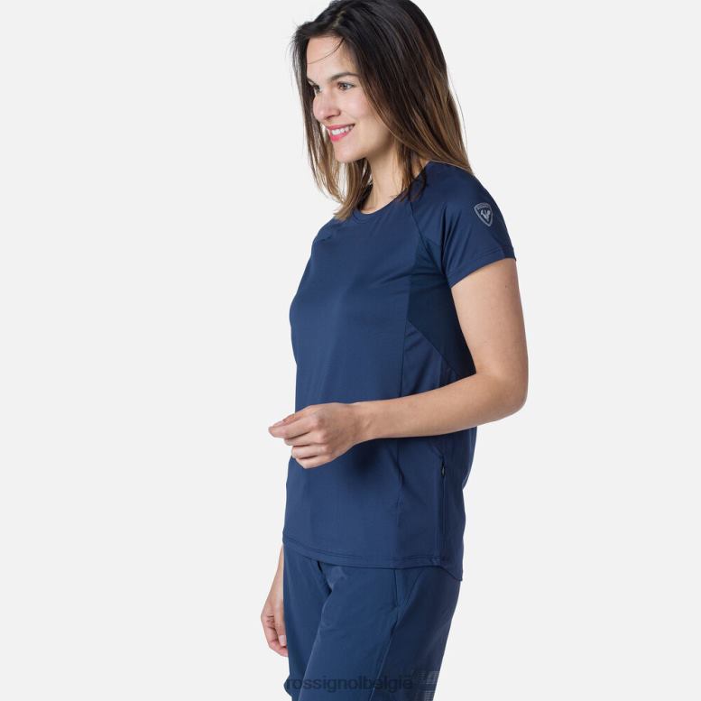 vrouwen Relaxte pasvorm van jersey met korte mouwen donker marine toppen Rossignol NF00D853