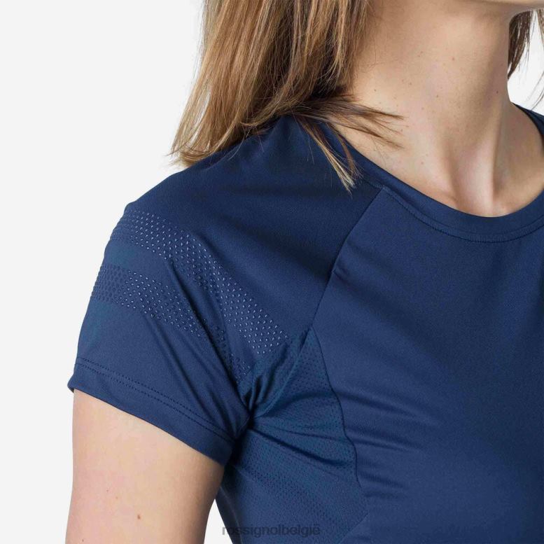 vrouwen Relaxte pasvorm van jersey met korte mouwen donker marine toppen Rossignol NF00D853