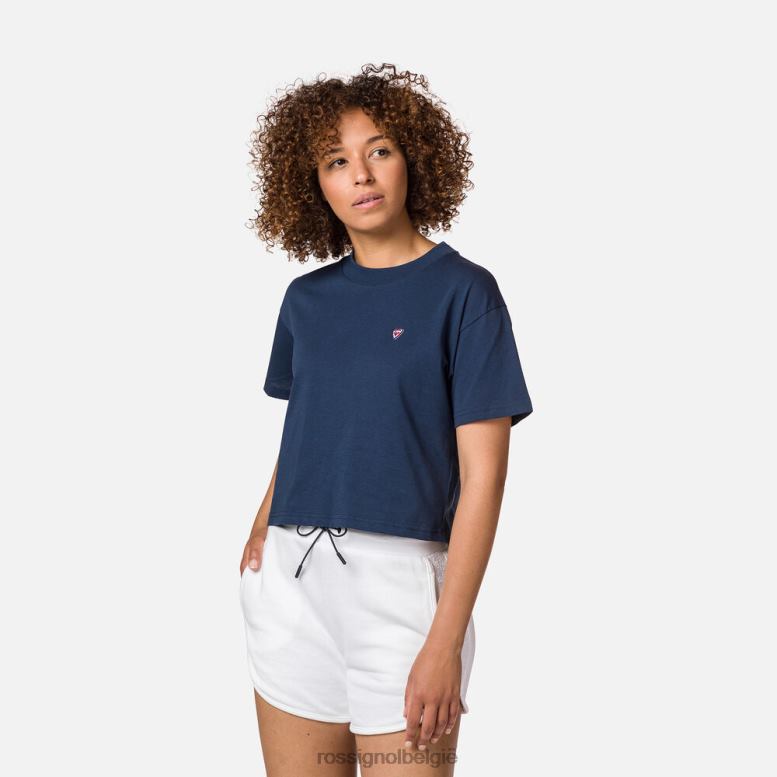 vrouwen crop-t-shirt donkermarine toppen Rossignol NF00D919