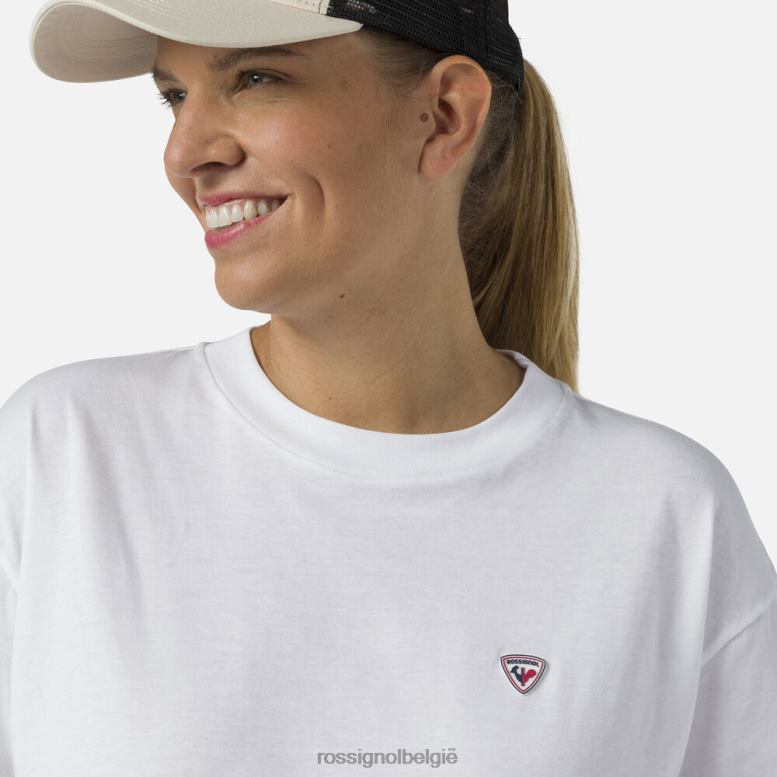 vrouwen crop-t-shirt wit toppen Rossignol NF00D716