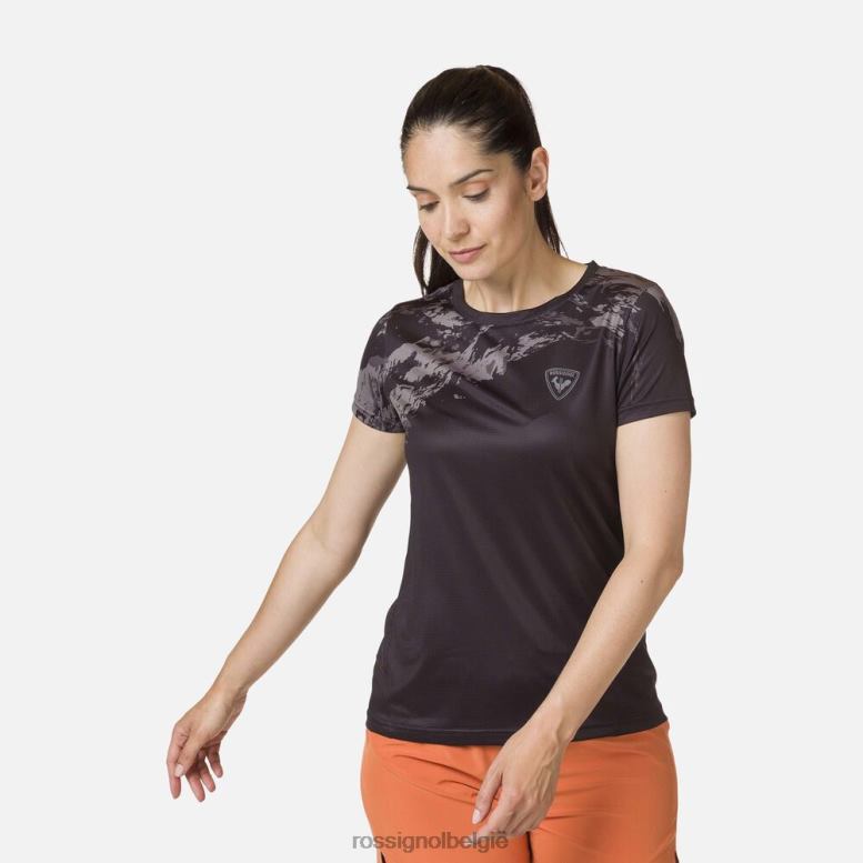 vrouwen lichtgewicht T-shirt zwart toppen Rossignol NF00D876