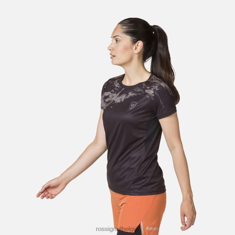 vrouwen lichtgewicht T-shirt zwart toppen Rossignol NF00D876