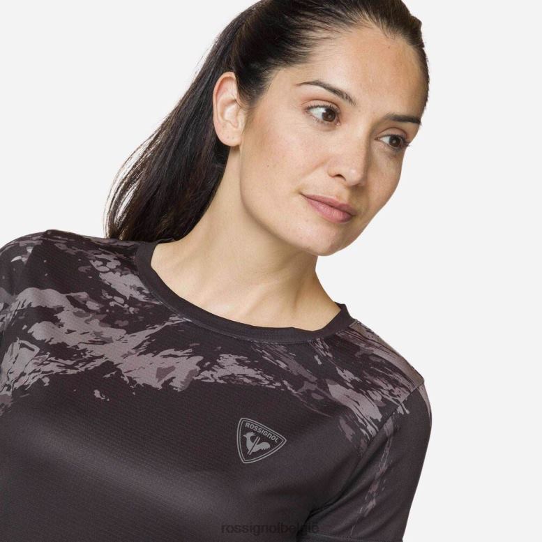 vrouwen lichtgewicht T-shirt zwart toppen Rossignol NF00D876