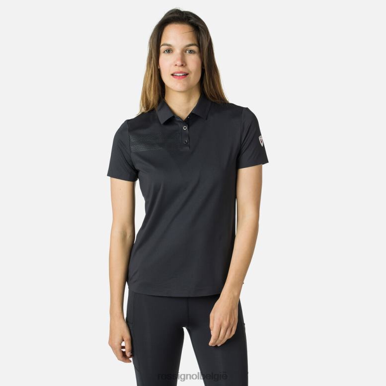vrouwen lichtgewicht ademend poloshirt zwart toppen Rossignol NF00D833