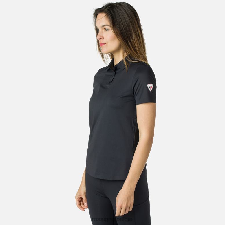 vrouwen lichtgewicht ademend poloshirt zwart toppen Rossignol NF00D833