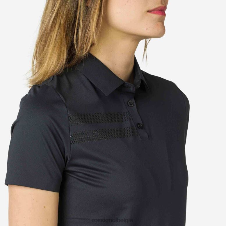 vrouwen lichtgewicht ademend poloshirt zwart toppen Rossignol NF00D833