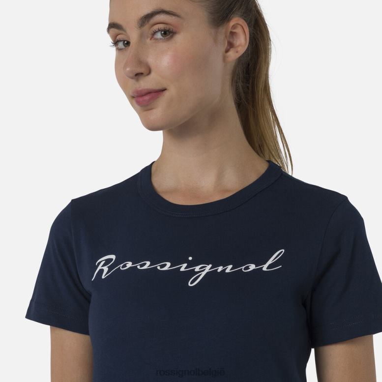 vrouwen logo-T-shirt donkermarine toppen Rossignol NF00D702