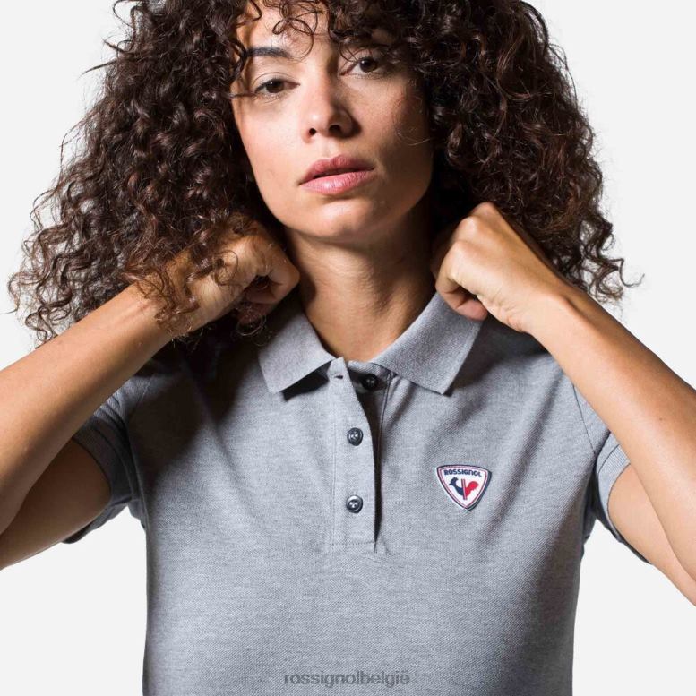 vrouwen logo-polo heidegrijs toppen Rossignol NF00D914