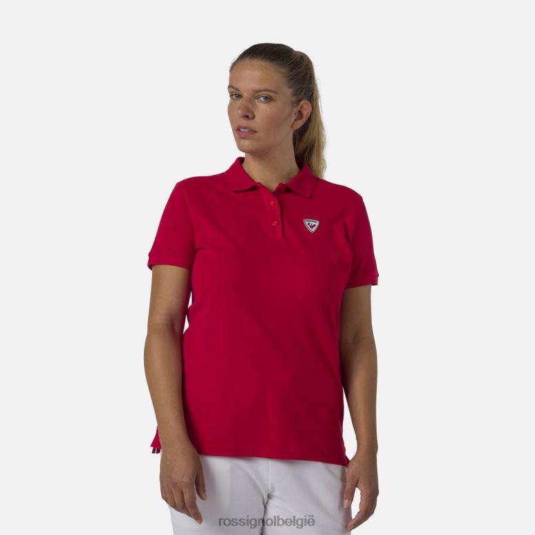 vrouwen logo-polo karmijn toppen Rossignol NF00D900