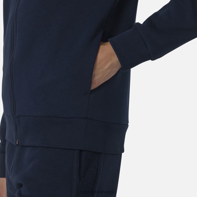 vrouwen Fleece sweatshirt met capuchon en volledige ritssluiting donkermarine toppen Rossignol NF00D935