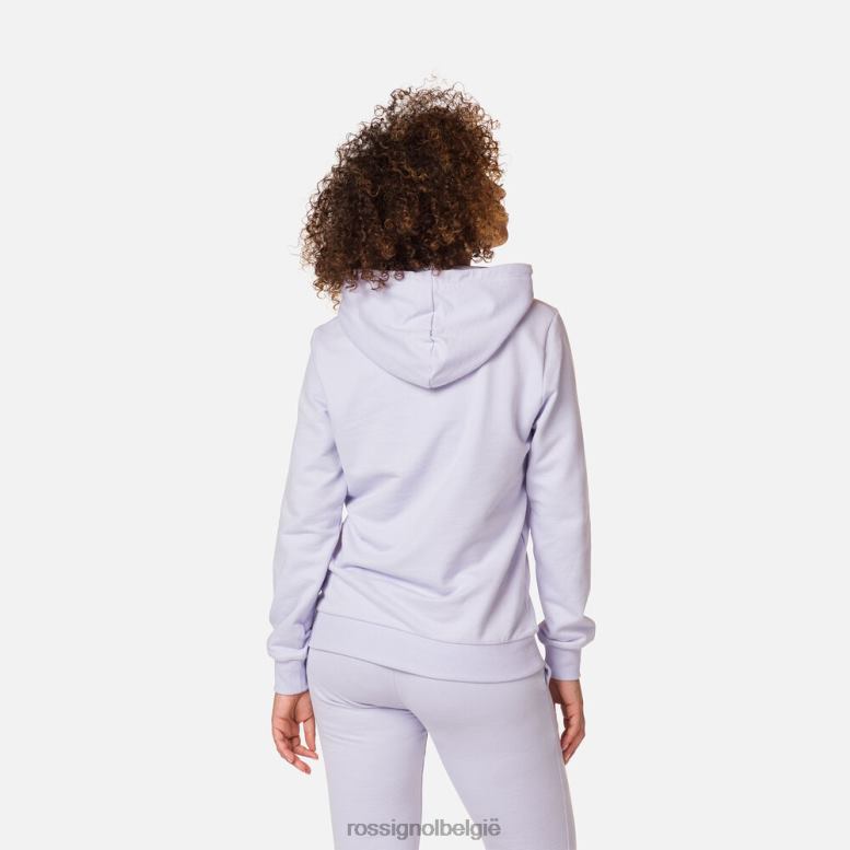 vrouwen Katoenen sweatshirt met capuchon en logo lavendelgrijs toppen Rossignol NF00D745