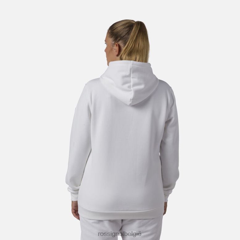 vrouwen fleece sweatshirt met capuchon en logo wit toppen Rossignol NF00D845