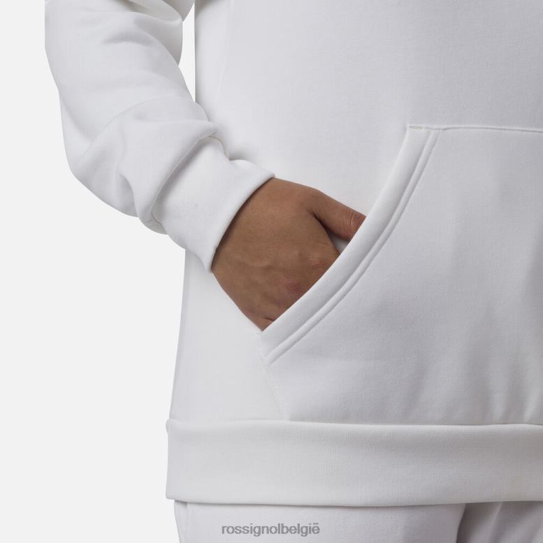 vrouwen fleece sweatshirt met capuchon en logo wit toppen Rossignol NF00D845
