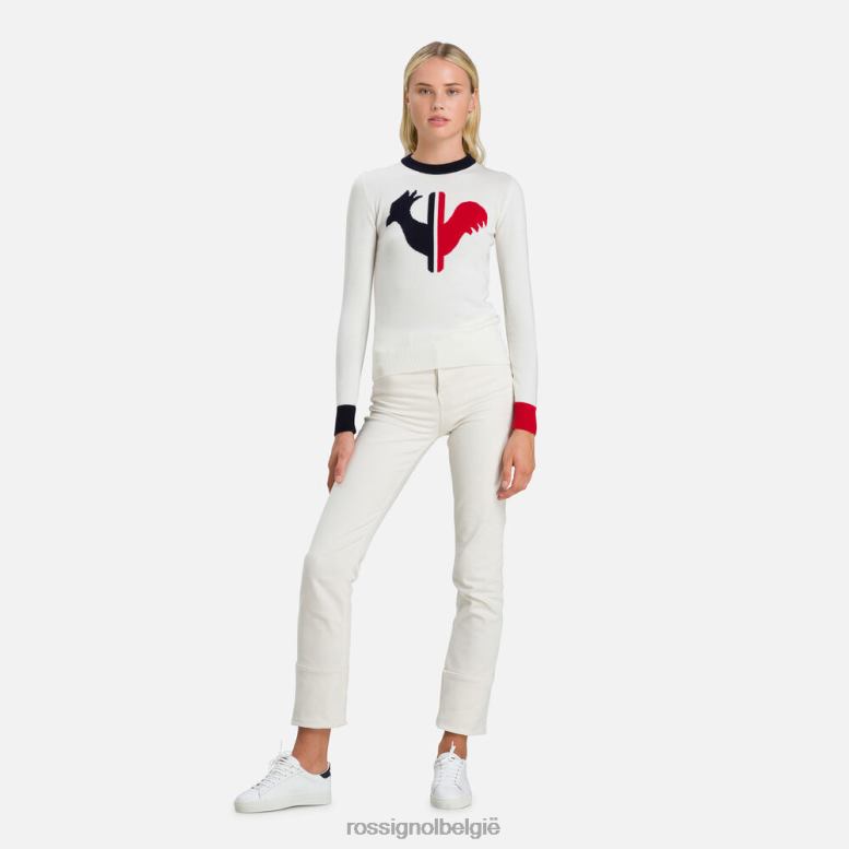 vrouwen Alya trui met ronde hals wit toppen Rossignol NF00D993