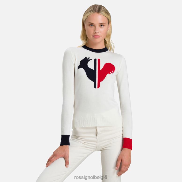 vrouwen Alya trui met ronde hals wit toppen Rossignol NF00D993