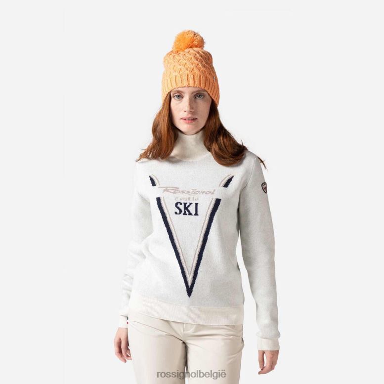 vrouwen Victoire gebreide trui met col wit toppen Rossignol NF00D1119