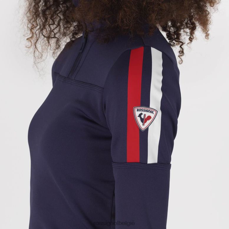 vrouwen ervaar een top met halve rits donkermarine toppen Rossignol NF00D1082