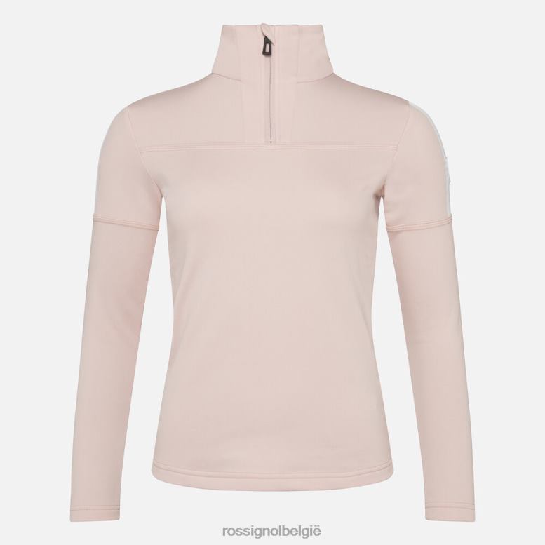vrouwen ervaar een top met halve rits poederroze toppen Rossignol NF00D1032