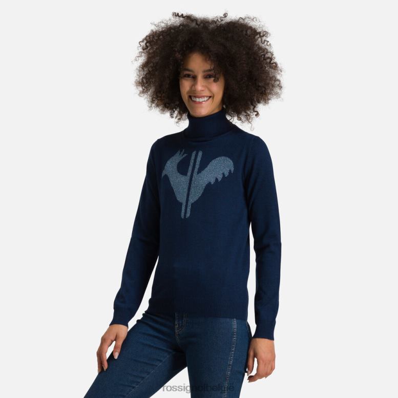 vrouwen klassieke coltrui donkermarine toppen Rossignol NF00D870
